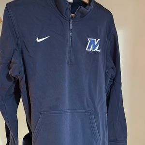 Navy blue embroidered Nike 1/4 zip